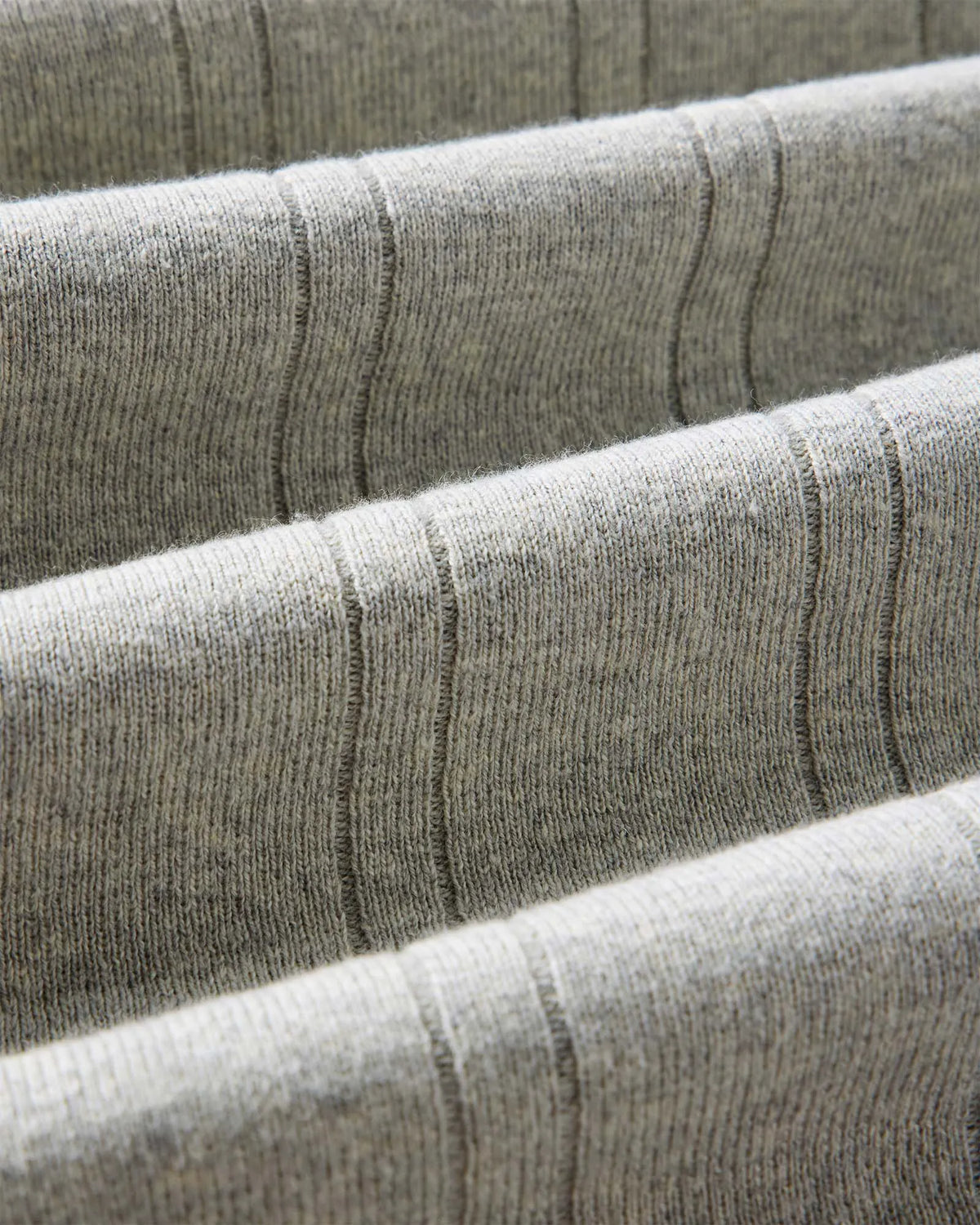 The Valencia Sweater Polo in Heather Grey Rib