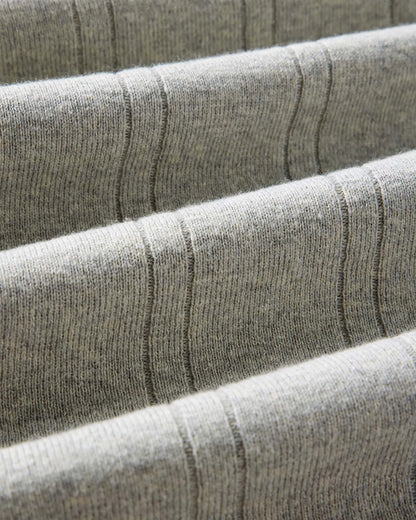 The Valencia Sweater Polo in Heather Grey Rib