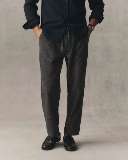 The Breakwater Pant in Charcoal Sashiko