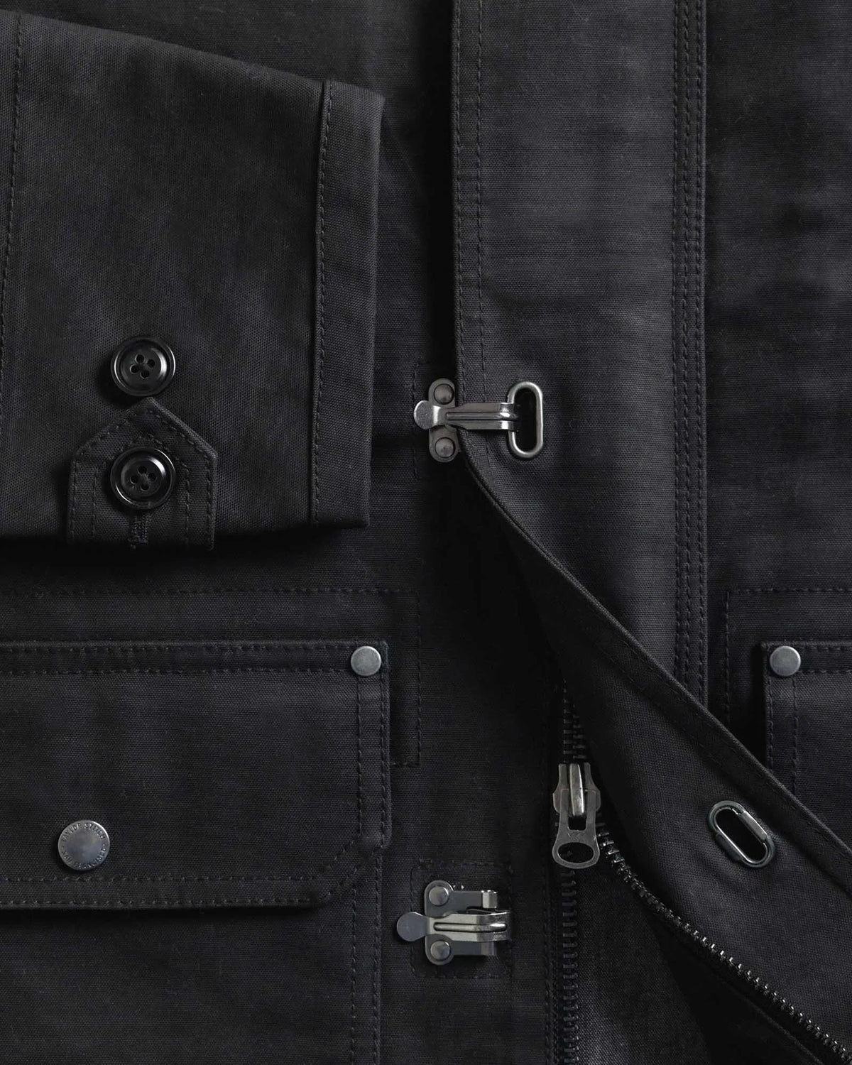 The Cinder Jacket in Coal Dry Wax