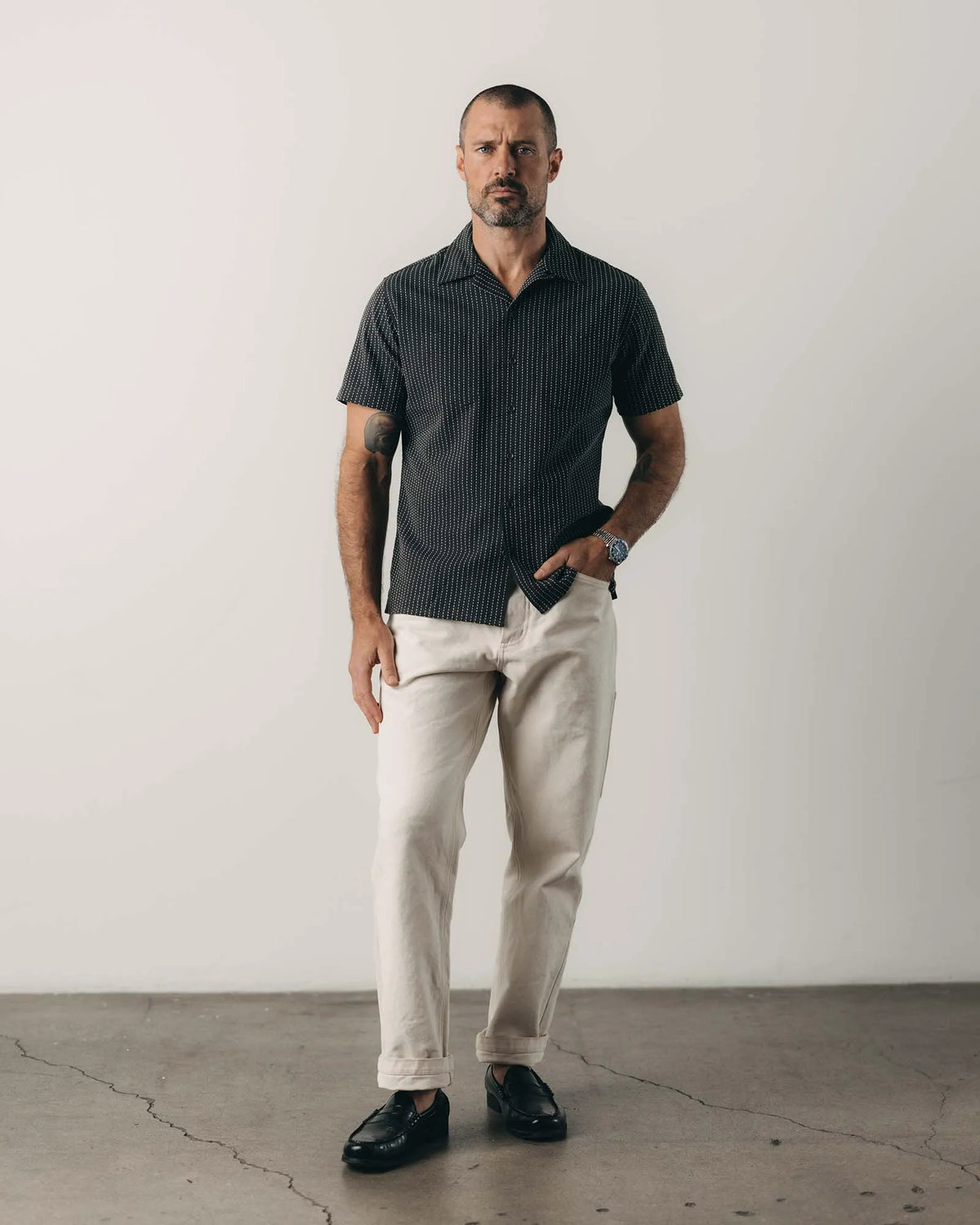 The Conrad Shirt in Pickstitch Stripe Dobby
