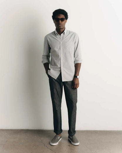 The Easy Pant in Black Indigo Chambray