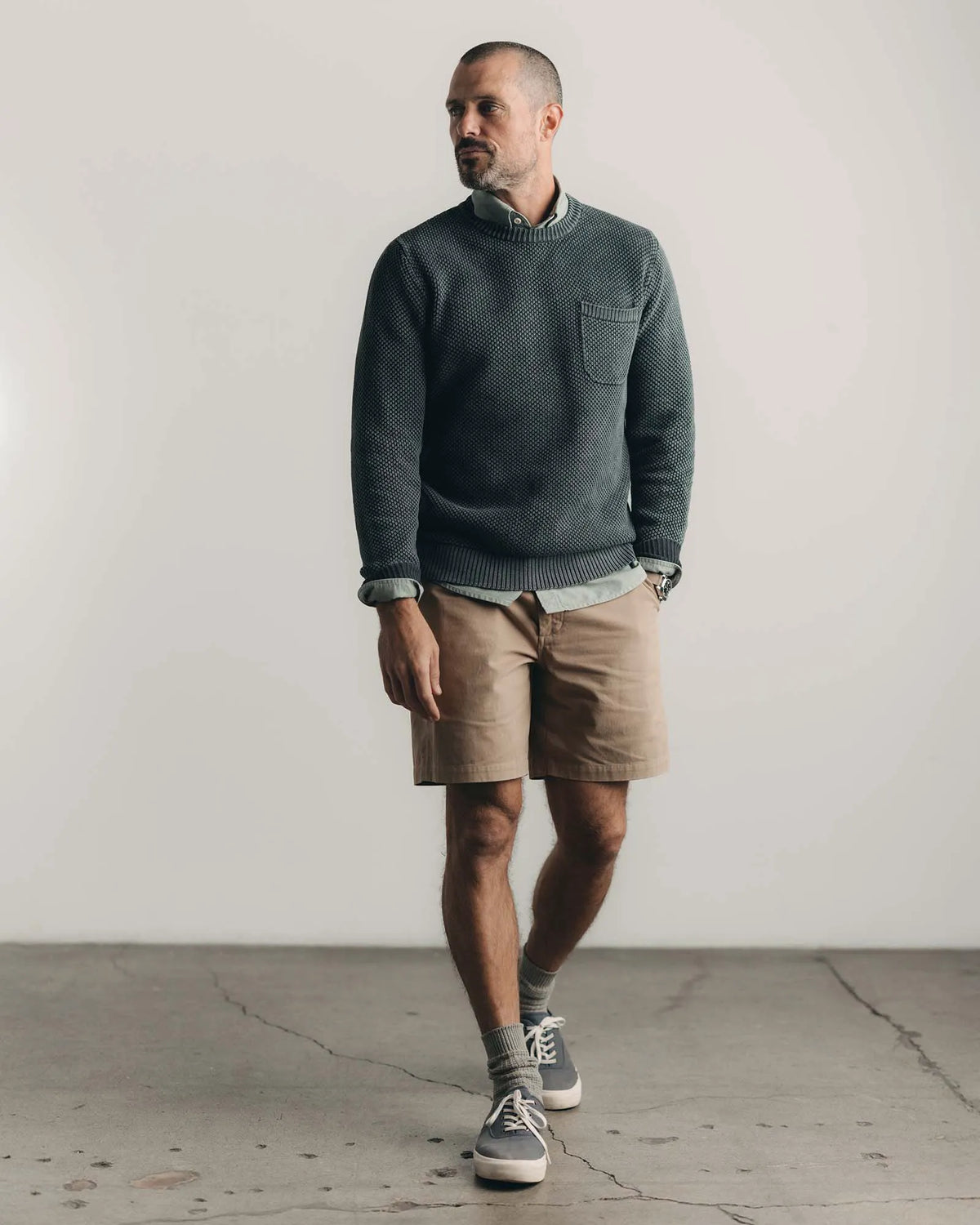 The Foundation Short in Organic Khaki