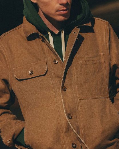The Longshore Jacket in Tobacco Chipped Canvas