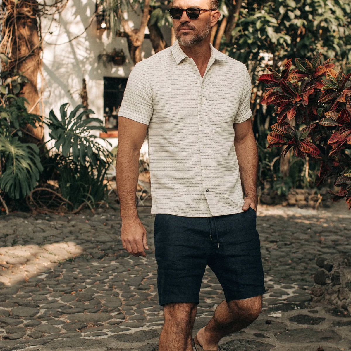 The Apres Short in Navy Hemp