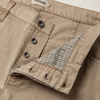The Camp Pant in Khaki Herringbone