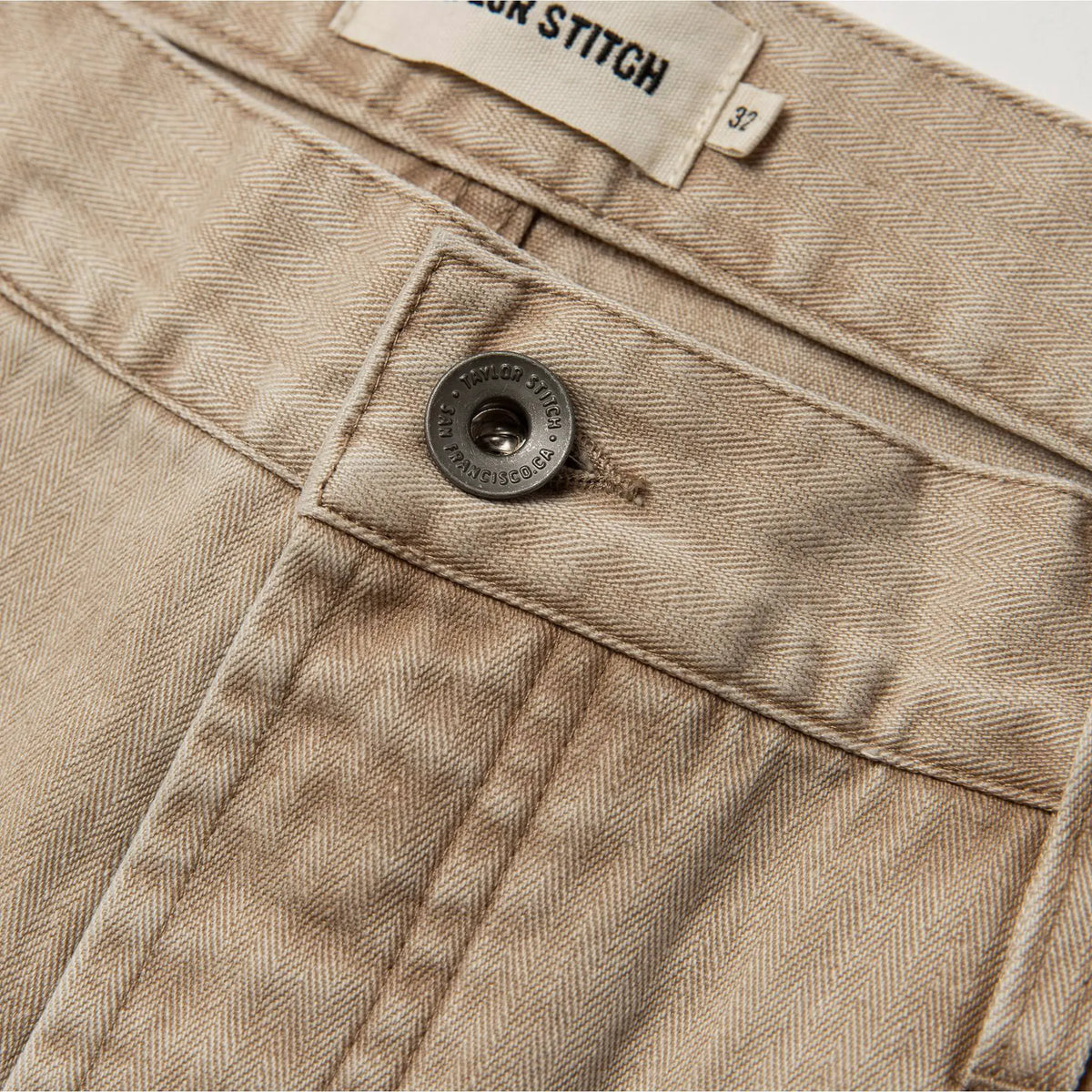 The Camp Pant in Khaki Herringbone