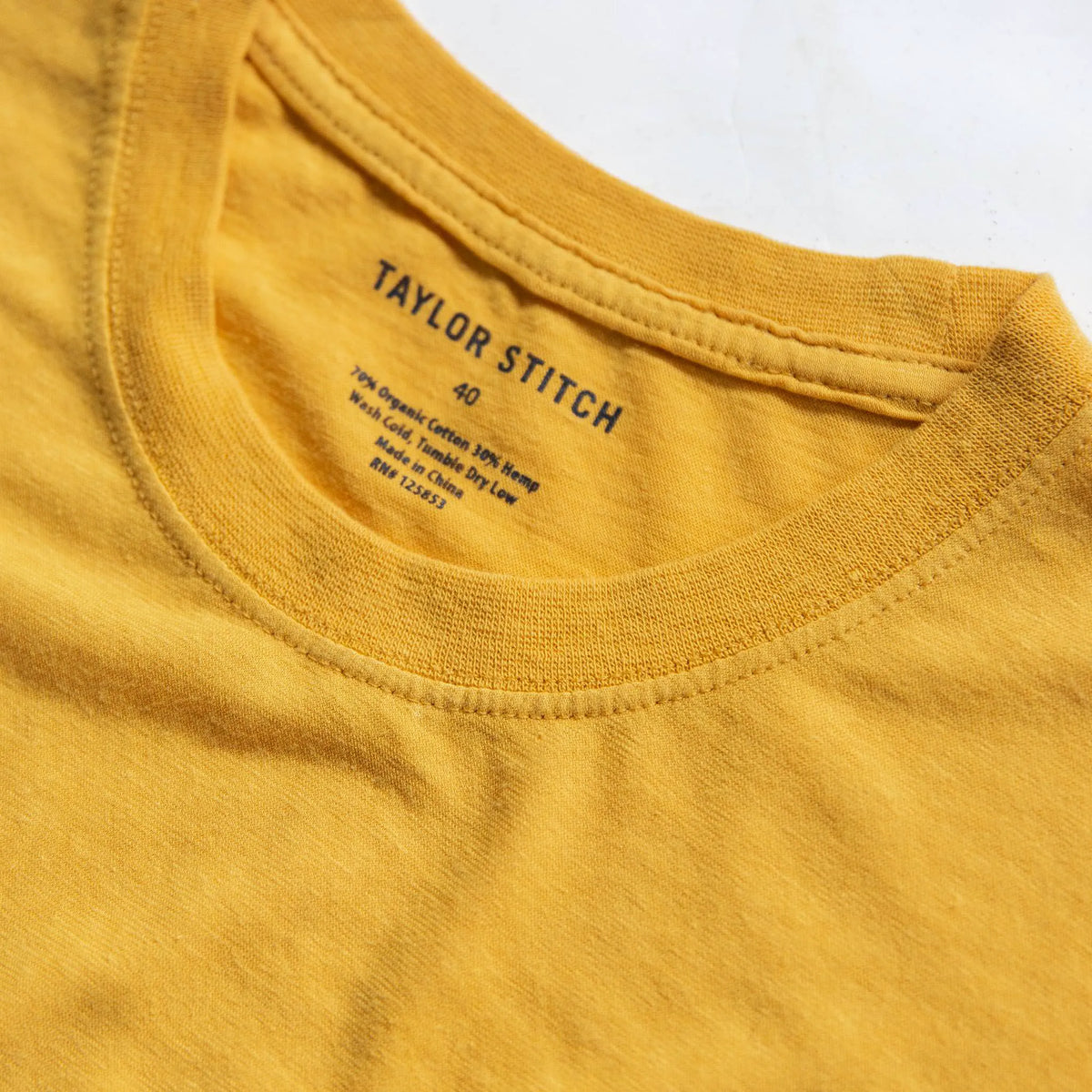 The Cotton Hemp Tee in Canary Eagle