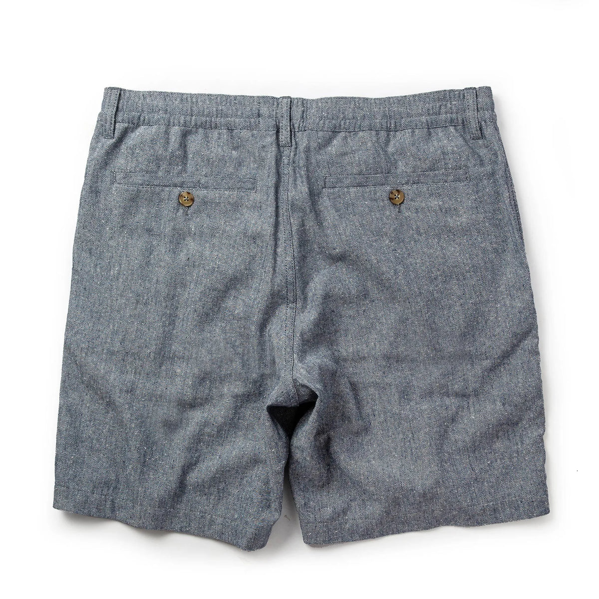 The Easy Short in Navy Herringbone