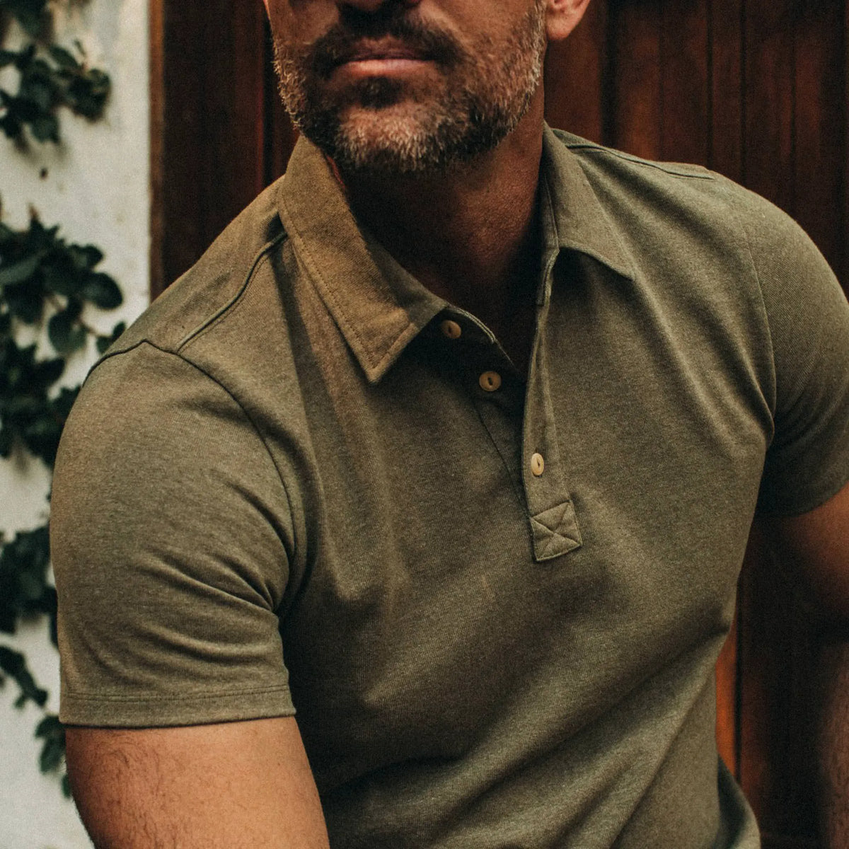 The Heavy Bag Polo in Olive