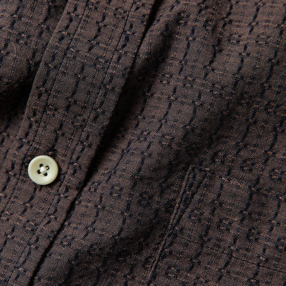 The Short Sleeve Jack in Cocoa Dobby