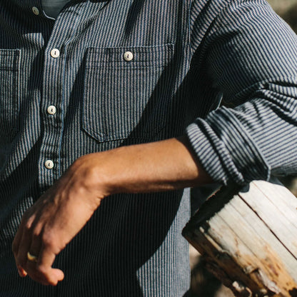 The Utility Shirt in Roped Indigo