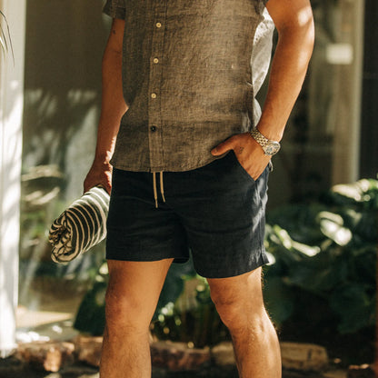 The Apres Short in Navy Hemp