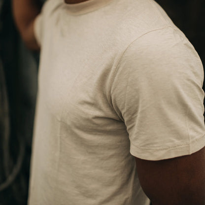 The Cotton Hemp Tee in Sand