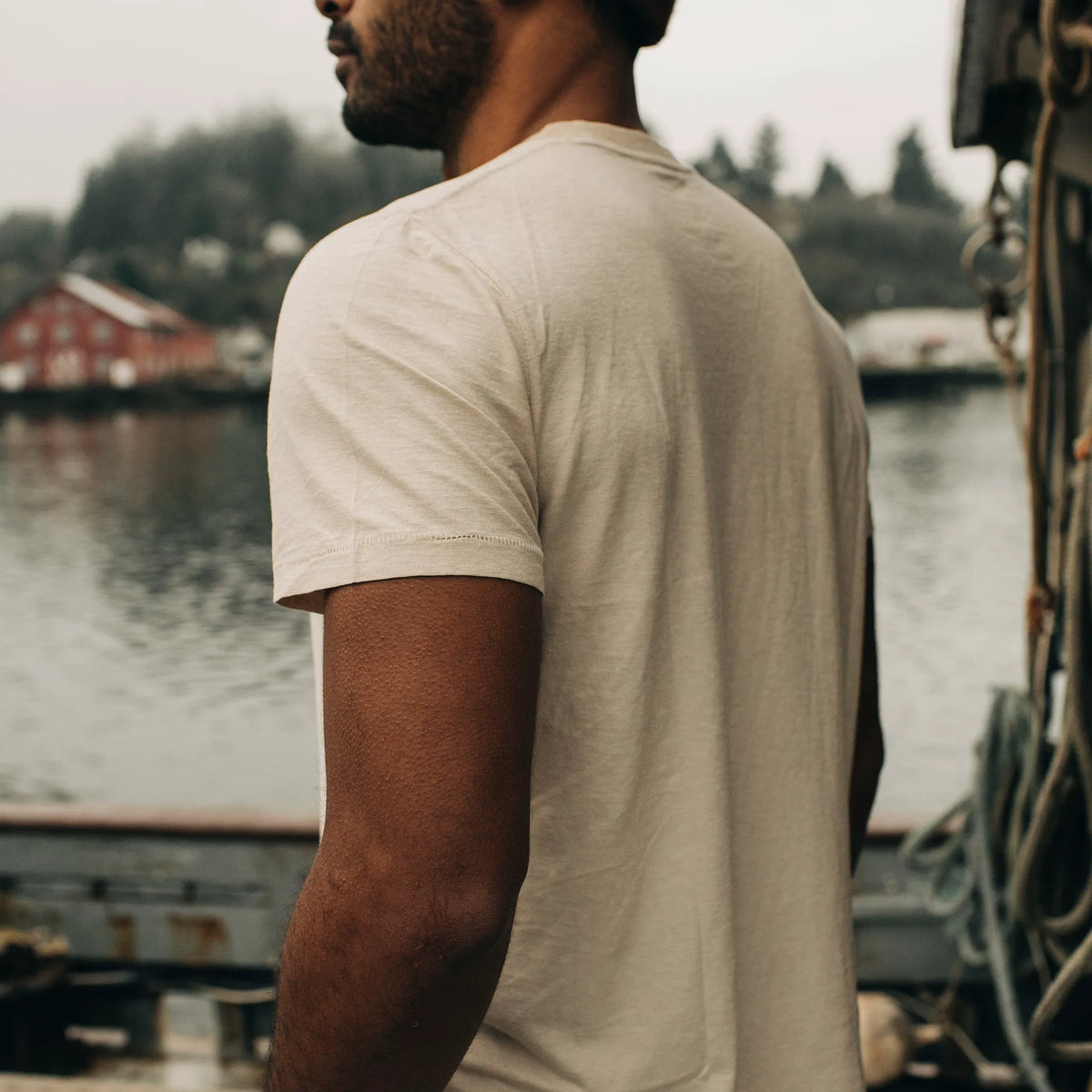 The Cotton Hemp Tee in Sand