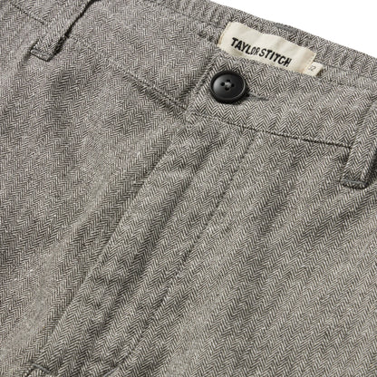 The Easy Short in Charcoal Herringbone
