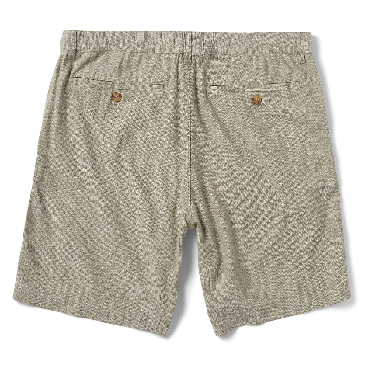The Easy Short in Olive Herringbone
