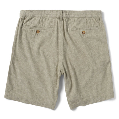 The Easy Short in Olive Herringbone