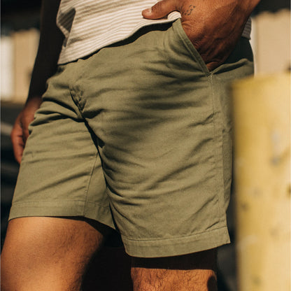 The Foundation Short in Olive Twill