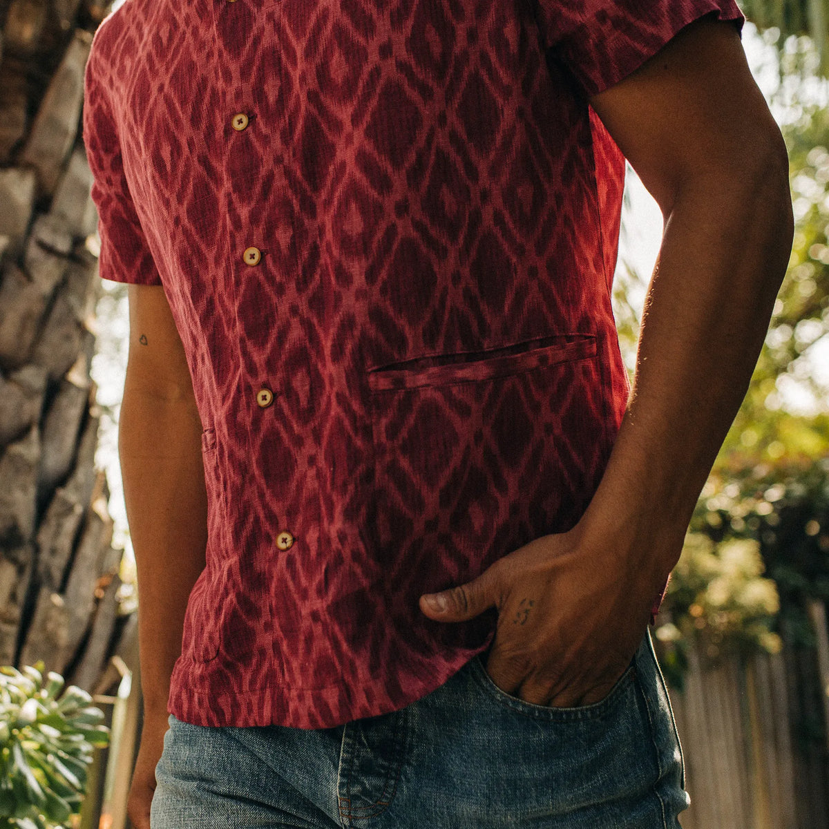 The Havana in Wine Ikat