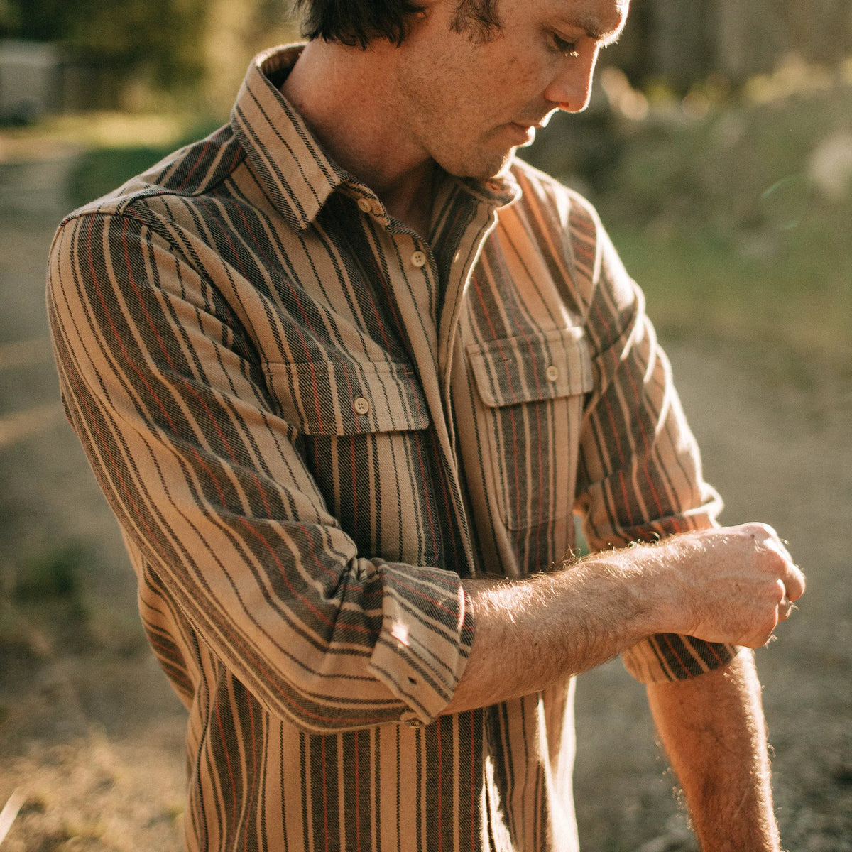 The Ledge Shirt in Sunset Stripe