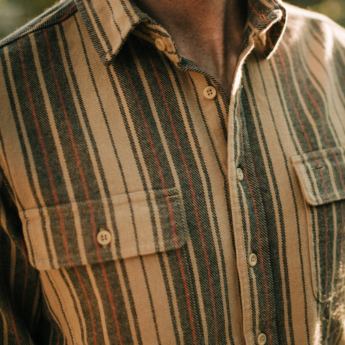 The Ledge Shirt in Sunset Stripe