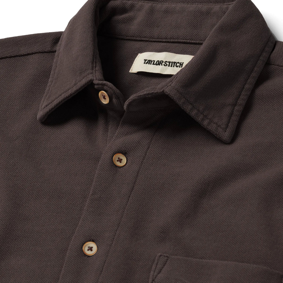 The Short Sleeve California in Espresso Pique