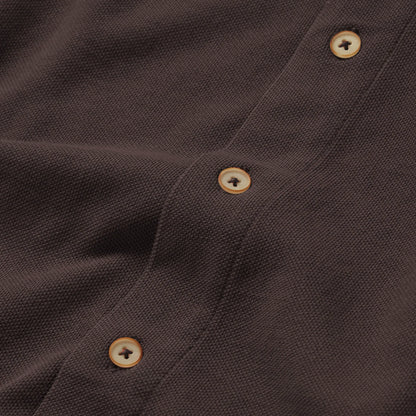 The Short Sleeve California in Espresso Pique