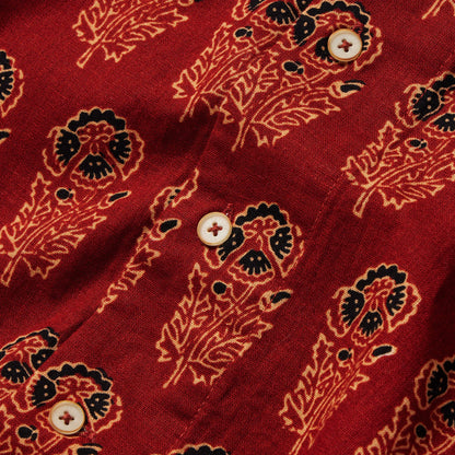 The Short Sleeve Hawthorne in Rust Floral
