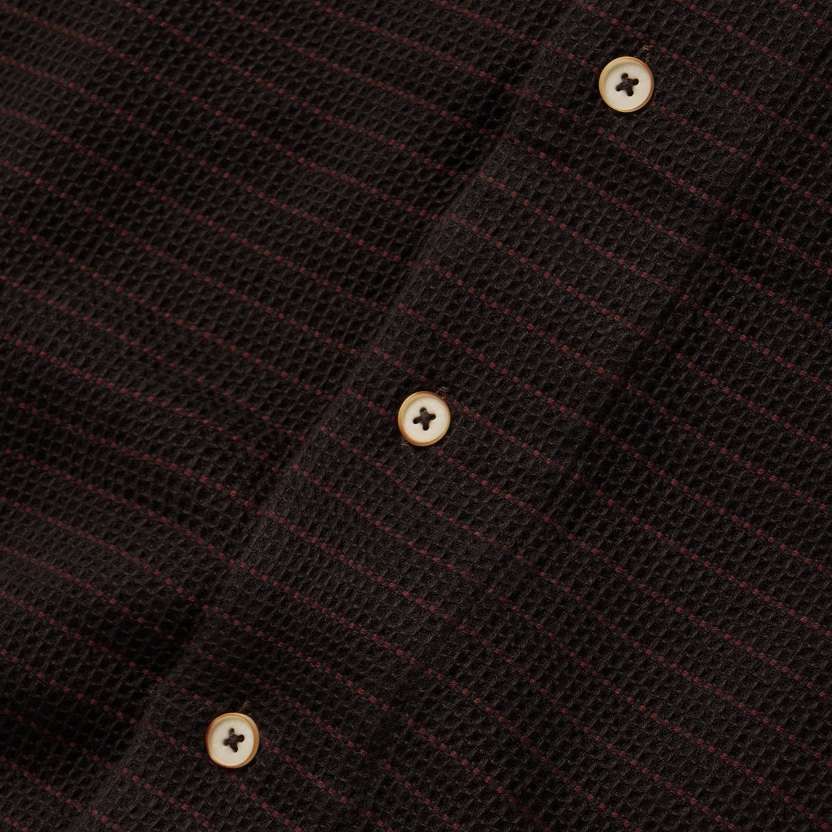 The Short Sleeve Hawthorne in Espresso Pickstitch Waffle