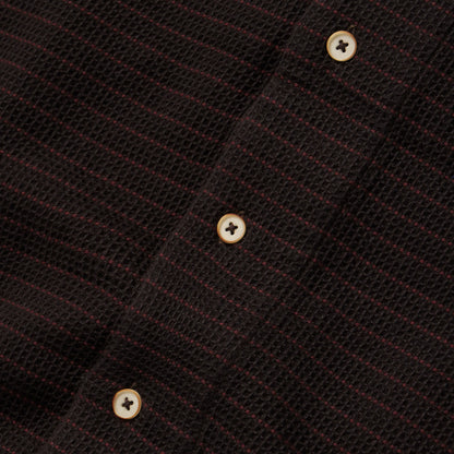 The Short Sleeve Hawthorne in Espresso Pickstitch Waffle