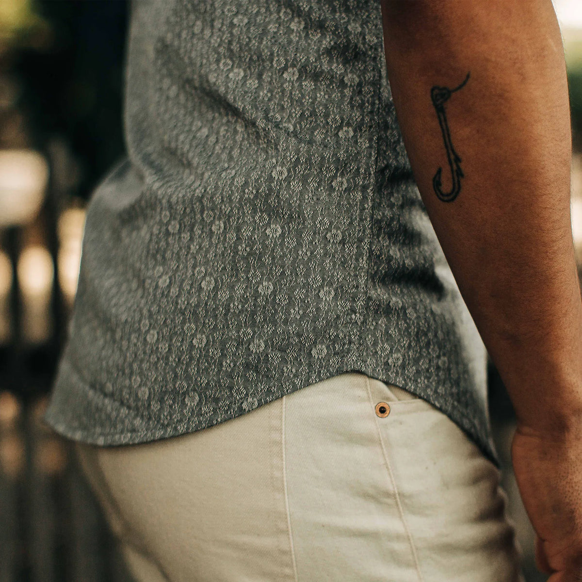 The Short Sleeve Jack in Ash Floral