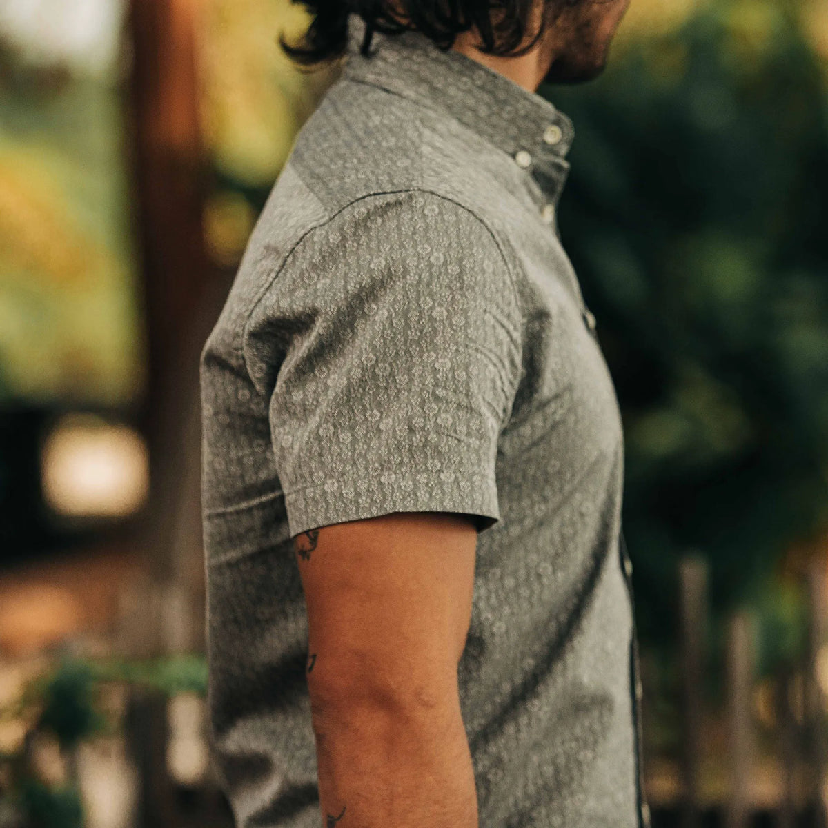The Short Sleeve Jack in Ash Floral