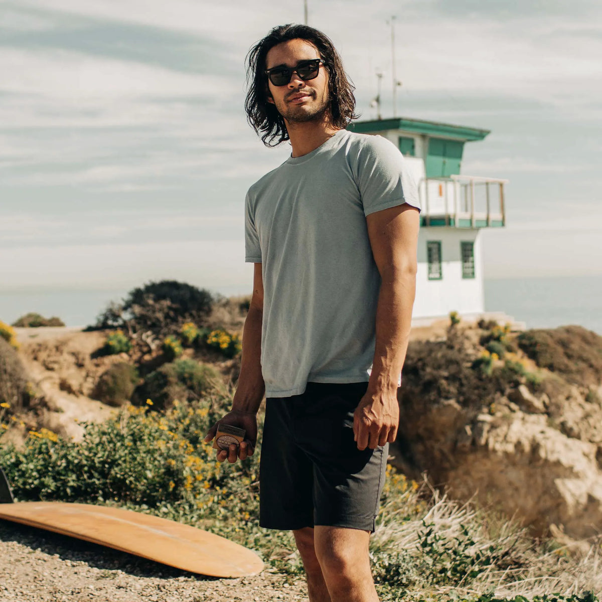 The Cotton Hemp Tee in Ocean
