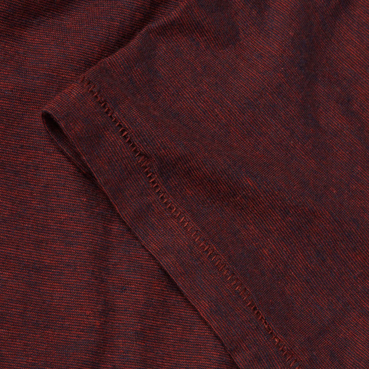 The Cotton Hemp Tee in Rust and Navy Stripe