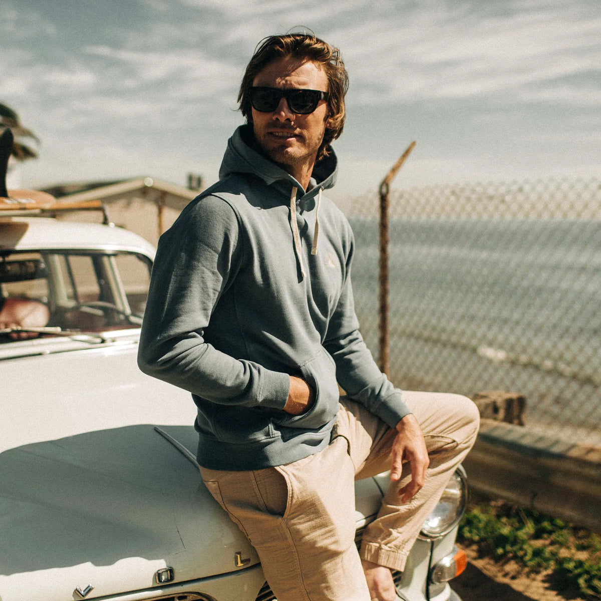 The Fillmore Hoodie in Ocean and Natural