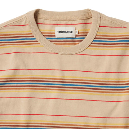 The Organic Cotton Tee in Sand Stripe
