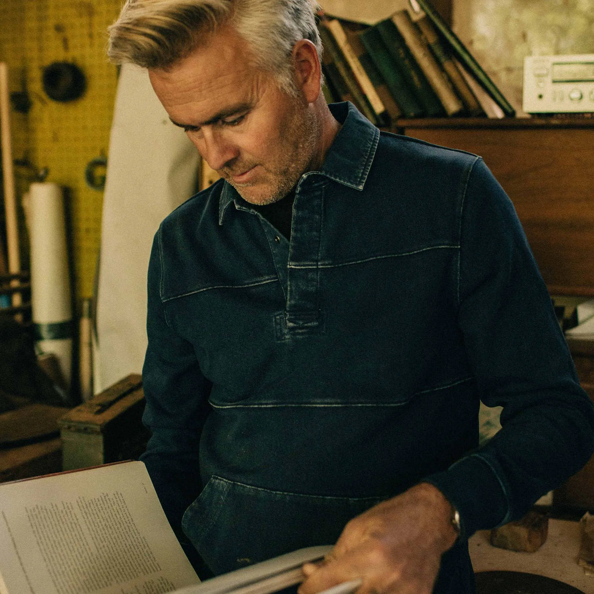 The Turnover Shirt in Washed Indigo