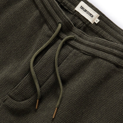 The Apres Short in Army Waffle