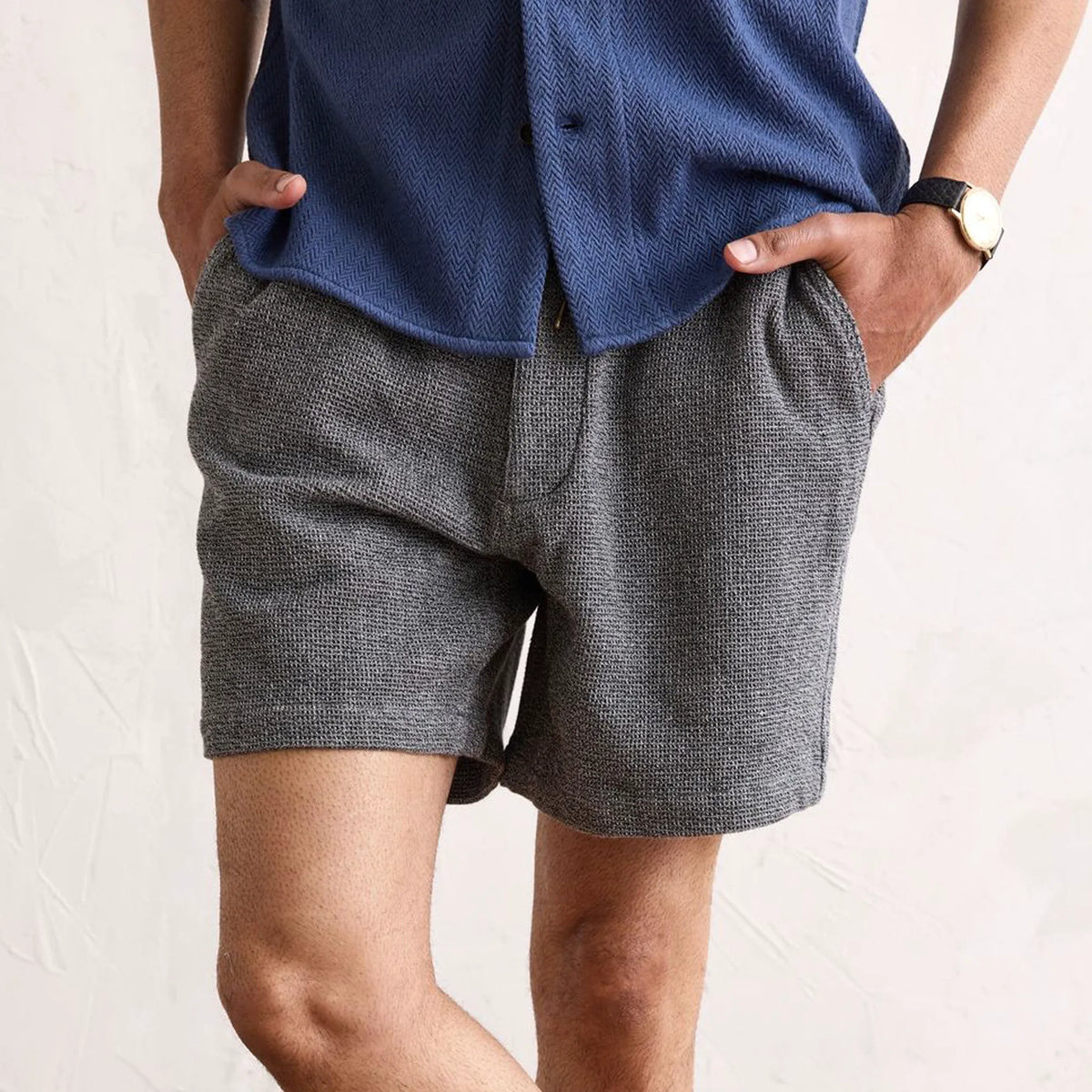 The Apres Short in Charcoal Waffle