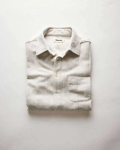The Short Sleeve California in Heather Ash Pointelle Stripe