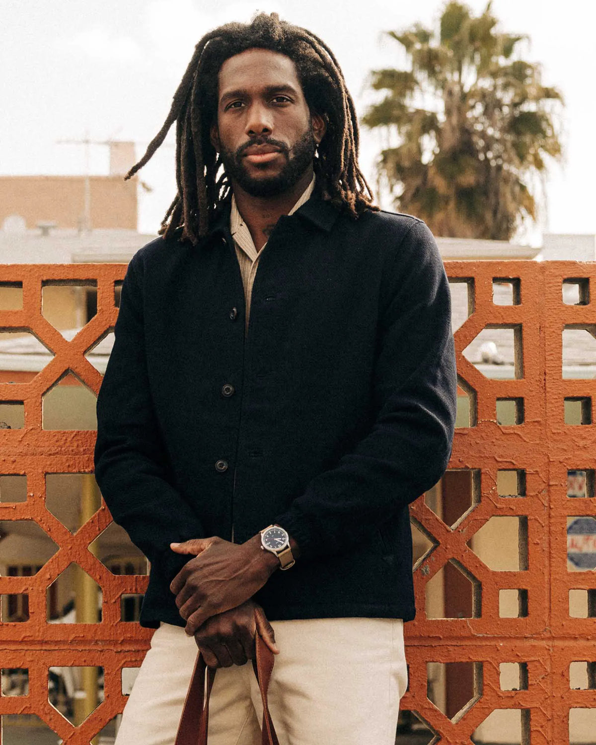 The Crew Jacket in Rinsed Indigo Sashiko
