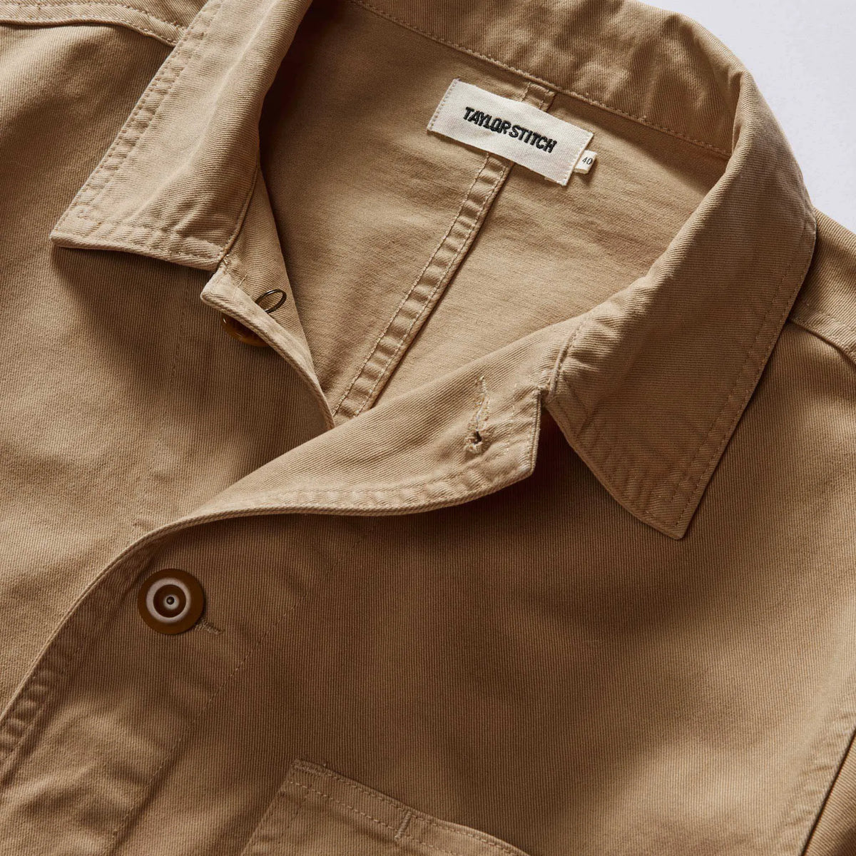 The Ojai Jacket in Organic Light Khaki Foundation Twill