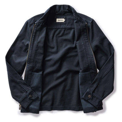 The Station Jacket in Dark Navy Broken Twill