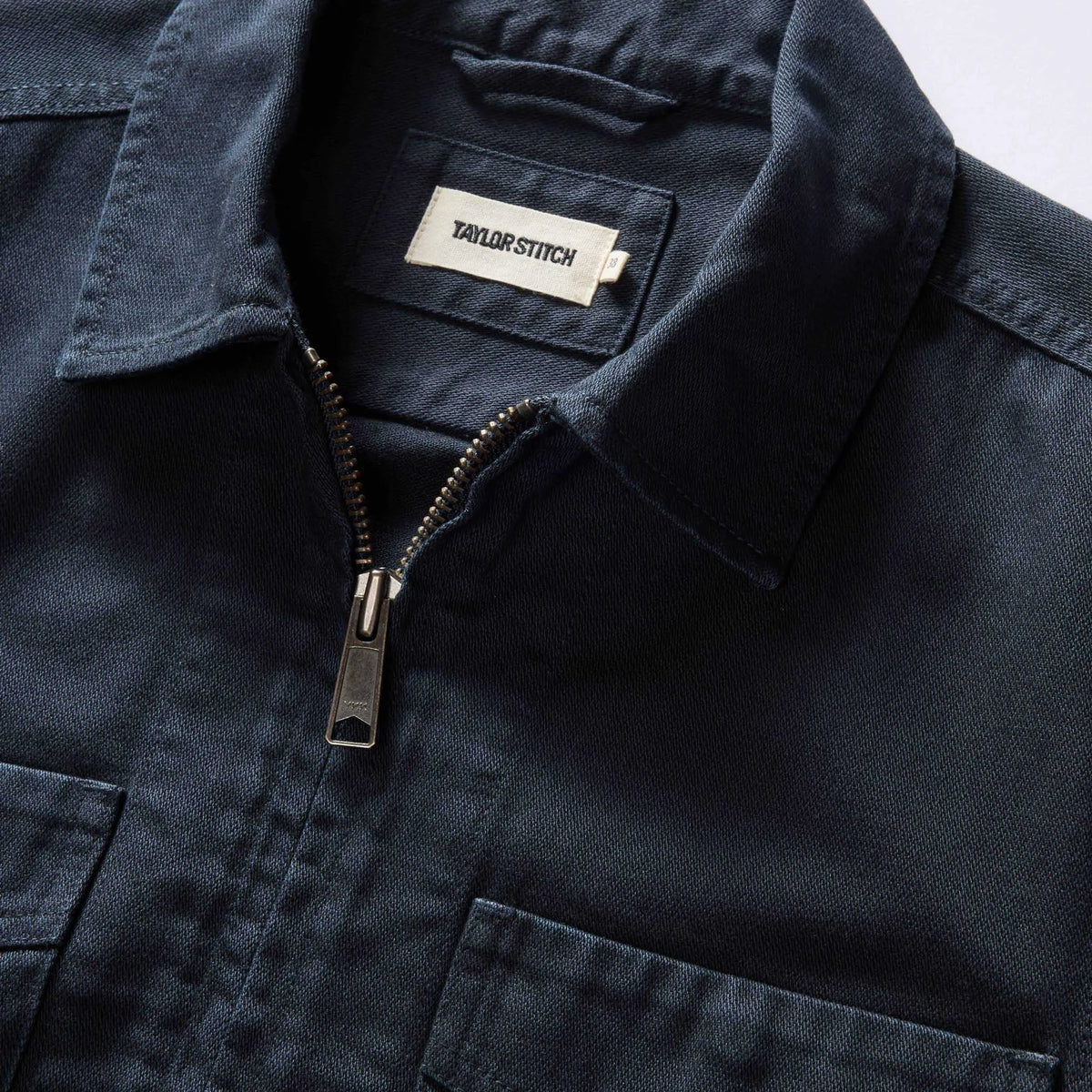 The Station Jacket in Dark Navy Broken Twill