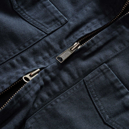 The Station Jacket in Dark Navy Broken Twill