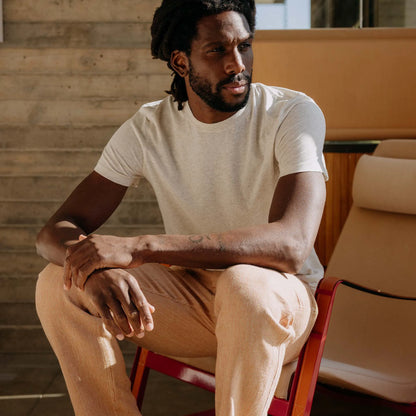 The Cotton Hemp Tee in Heather Oat