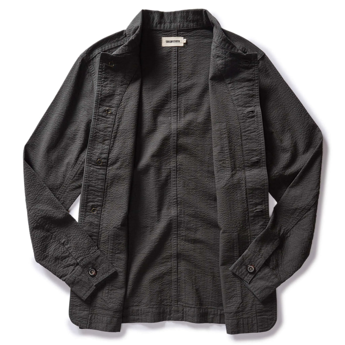The Ojai Jacket in Faded Black Seersucker