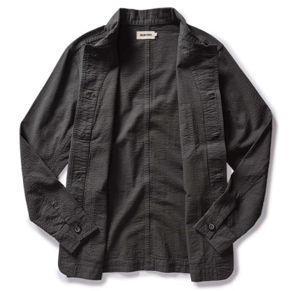 The Ojai Jacket in Faded Black Seersucker