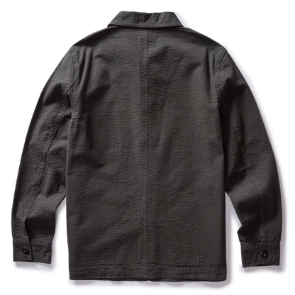 The Ojai Jacket in Faded Black Seersucker